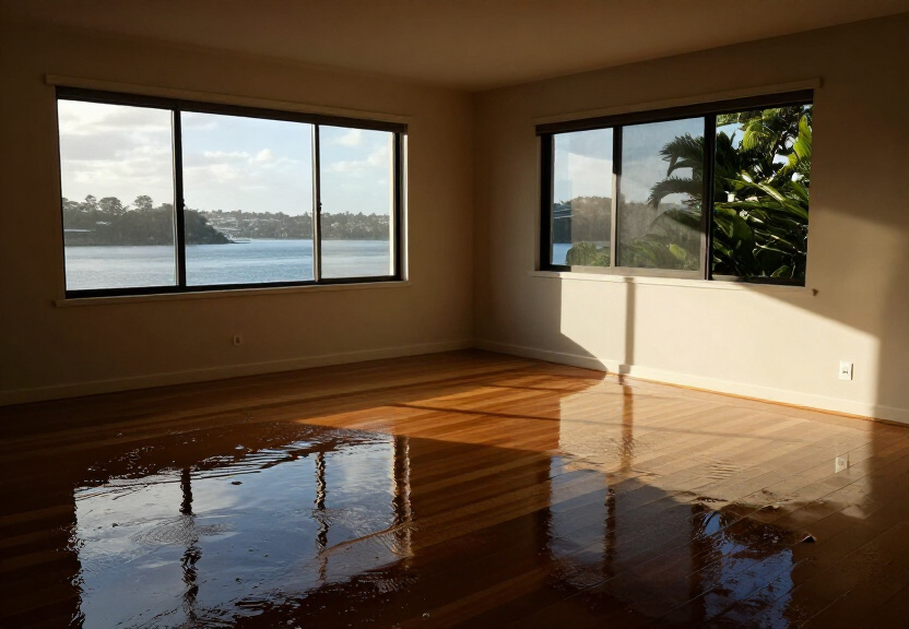 Sewage backup in a Randwick basement before cleanup